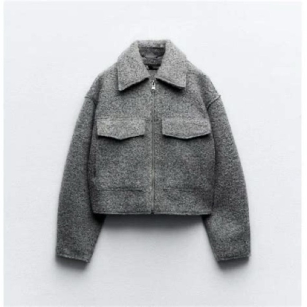 Zara Gray Wool Jacket